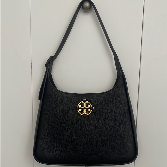 Tory Burch Logo Leather Shoulder Bag Authentic - Picture 1 of 11